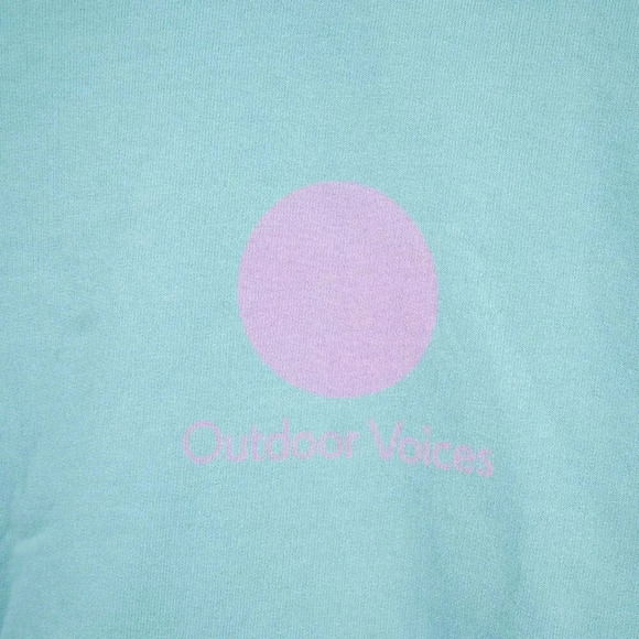 Outdoor Voices Circle Logo Cropped Sweatshirt Green | S - Picture 4 of 8